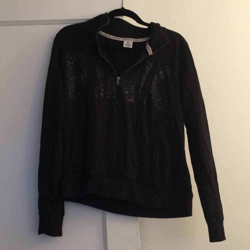 VS Pink Quarter ZIP pullover